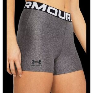 Under Armour Women's HeatGear Compression Mid Rise Shorty Shorts M 1384006-019